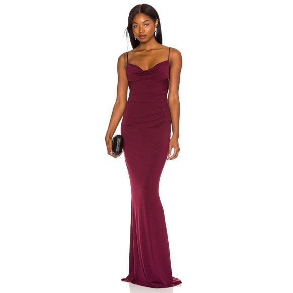 Katie May Burgundy Gown - Picture 1 of 3